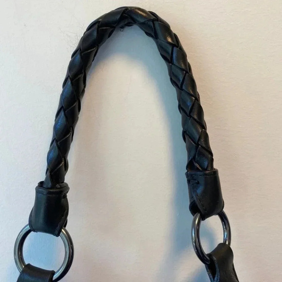 Carlos Falchi Black Leather Slouch Hobo Bag - Picture 4 of 16